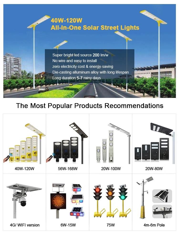 IP65 Waterproof Solar Light 80W Integreated Solar LED Street Light