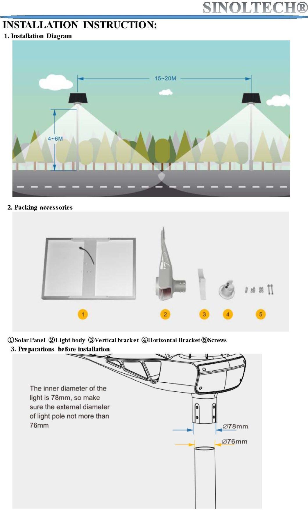 30W Elite G03 Series LED Solar Powered LED Street Light (G03-30W)