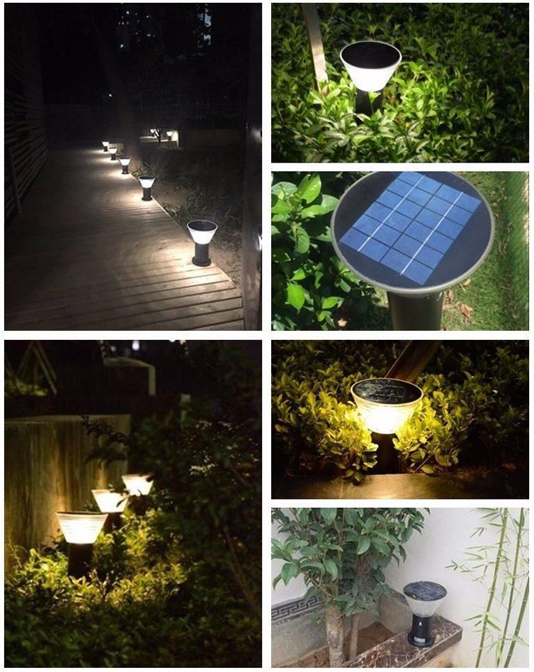 Solar Lawn Garden Lamp 12V LED Outdoor Decorative Post Courtyard Light