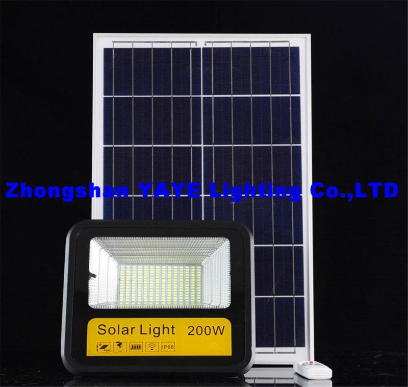 Yaye 2021 Hot Sell New Design 100W Solar LED Outdoor Garden Flood Light with 100W/200W/300W