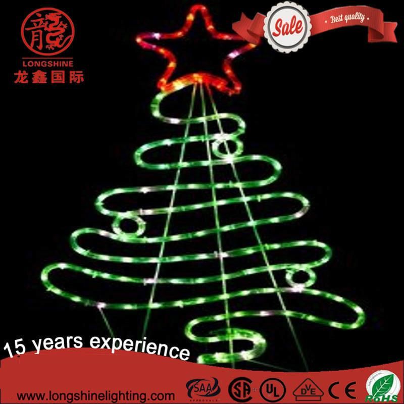 LED Star IP65 Decorative Street Rope Motif Christmas Tree Light for Outdoor Light Decoration