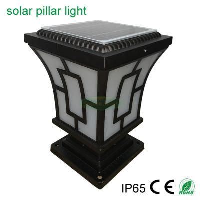 Bright Remote Controll Energy Saving LED Lamp Garden Outdoor 5W Solar Pillar Lamp with LED Light