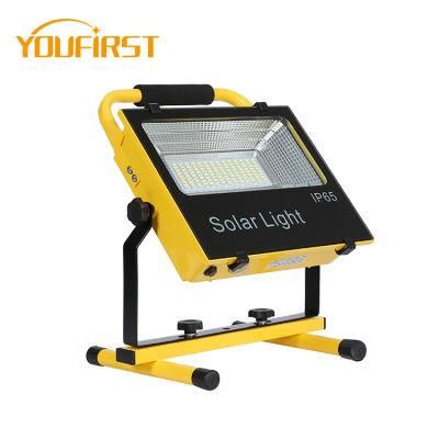 Portable Rechargeable Floodlight 50W 100W LED Flood Light Waterproof Outdoor Lights with Charger