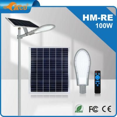 Aluminum Separate Outdoor Waterproof WiFi Smart Semi Integrated Split Lamp Solar Street Light 100W 150W 200W