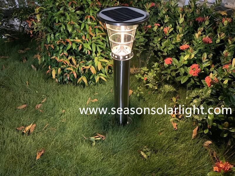 Customized Height LED Lighting Outdoor Decorative Light Pillar Light with 5W Solar Panel & LED Color