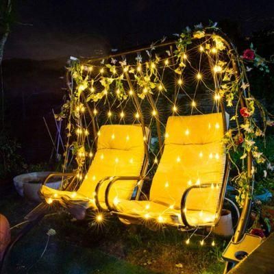 Christmas Mesh Net Lights, 104 LED Outdoor Solar Lights with 8 Modes, Solar Fairy Lights Outdoor Waterproof, String Lights for Wall,