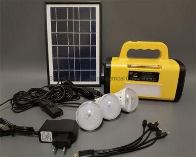 Emergency Portable Solar Radio with LED Light Radio Solar Power System of Lighting
