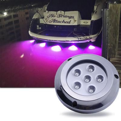 316stainless Steel RGBW IP68 12volt Marine Underwater LED Light for Boat Pool Color Changeable with Remote Control