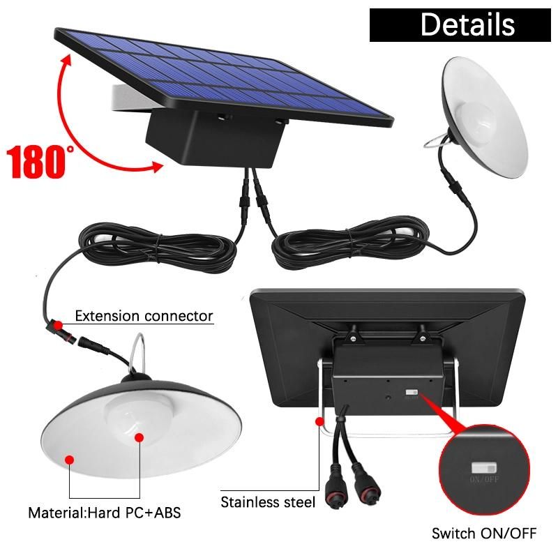 Double Head Solar Pendant Light