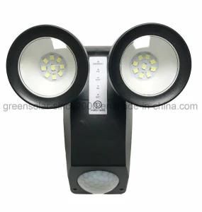 Double Spotlights Wall Light for Garage, Solar Powered Security Lights