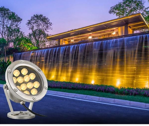 12V/24V 6-36W LED Fountain Lamp LED Underwater Light IP68 Waterproof Fountain Swimming Pool Light Plaza Garden Pond Decor Underwater Light