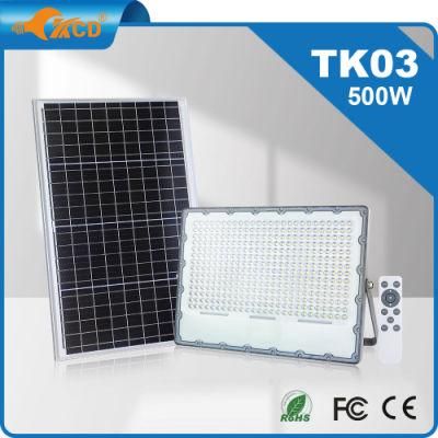 Top Selling IP66 Dusk to Dawn Brightest Sports Stadium LED Lights 500W High Quality Street LED Rechargeable Solar Flood Light