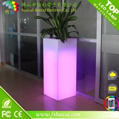 Plastic Square LED Flower Pot