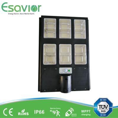 Esavior 200W All in One LED Outdoor Solar Street/Road/Garden Light with Panel and Lithium Battery