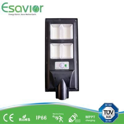 Esavior 60W All in One Integrated LED Outdoor Solar Street/Road/Garden Light with Motion Sensor for Residential