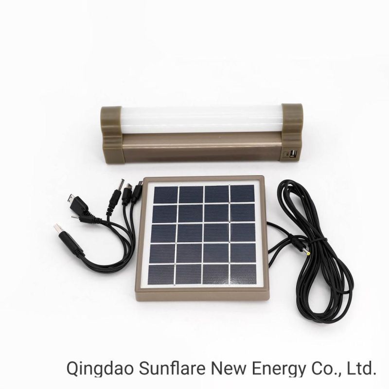 Portable LED Solar Lamp with Mobile Phone Charger for Home Use
