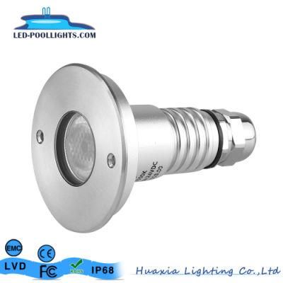 3W 316ss Stainless Steel Recessed IP68 LED Underwater Pool Light