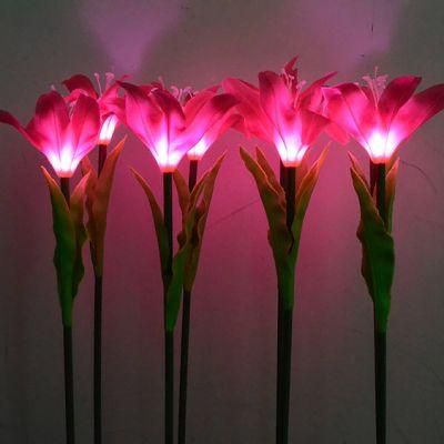Garden Decoration IP44 High Brightness LED Christmas Lily Flower Light