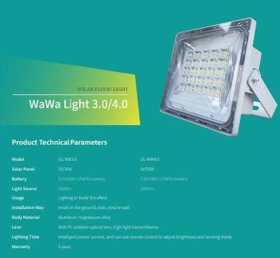 New Design LED Floodlight Solar Powered Outdoor Street Garden Light 36W