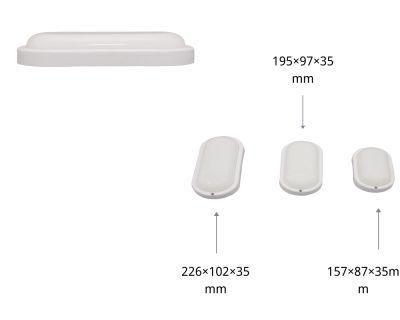 Oval Surface Mounted LED Ceiling Light Waterproof Moisture Proof Lamp