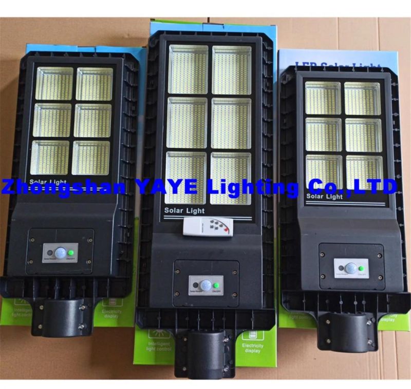 Yaye 2021 Factory Price 300W/200W/100W All in One Solar LED Street Lighting with Remote Controller +Motion Sensor + Light Control +Time Control