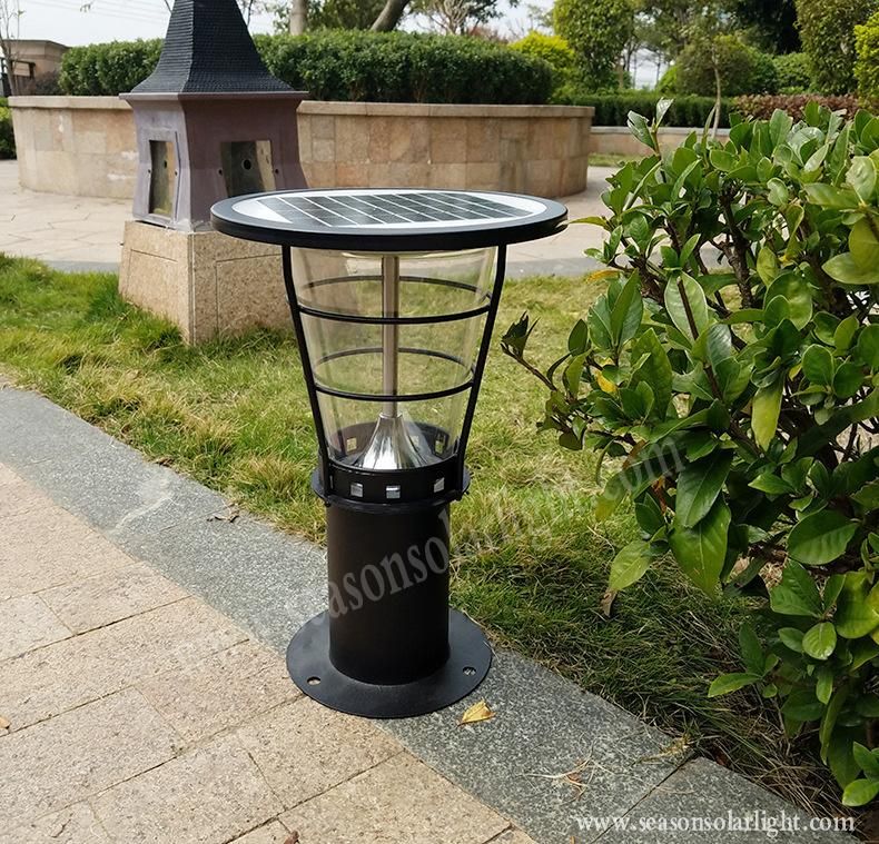 Factory Lighting CE Garden Product 40cm Bright 5W Solar Post Light for Outdoor Gate Lighting