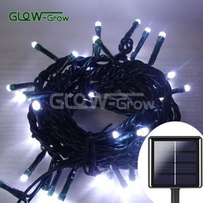 White Solar String Outdoor Garden Decoration 50LED Solar Powered Fairy String Light for Patio Fence Lawn Event Tree Wedding Party Decoration