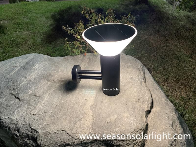 Rechargeable 5W Remote Control Solar Powered Outdoor Wall Light LED Solar Light Wall with Warm+White LED Light