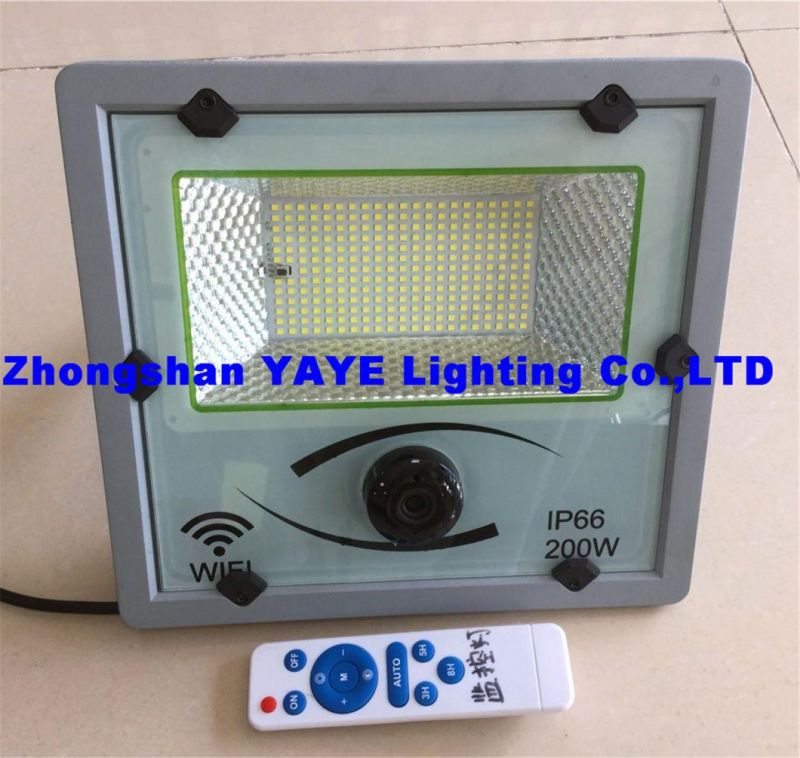 Yaye 2021 Hot Sell 200W/400W Solar LED Flood Light with Camera /Remote Controller/Solar Light with Camera