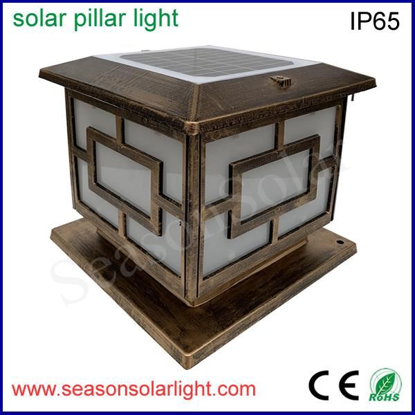 Bright LED Decoration Light Outdoor Solar Light Fence Post Cap Light with Warm+White LED Lightings