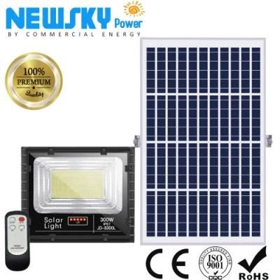 300W High Power LED Floodlight Solar Energy Saving Outdoor Lamp Remote Control Lightfor Projects or Residential Area