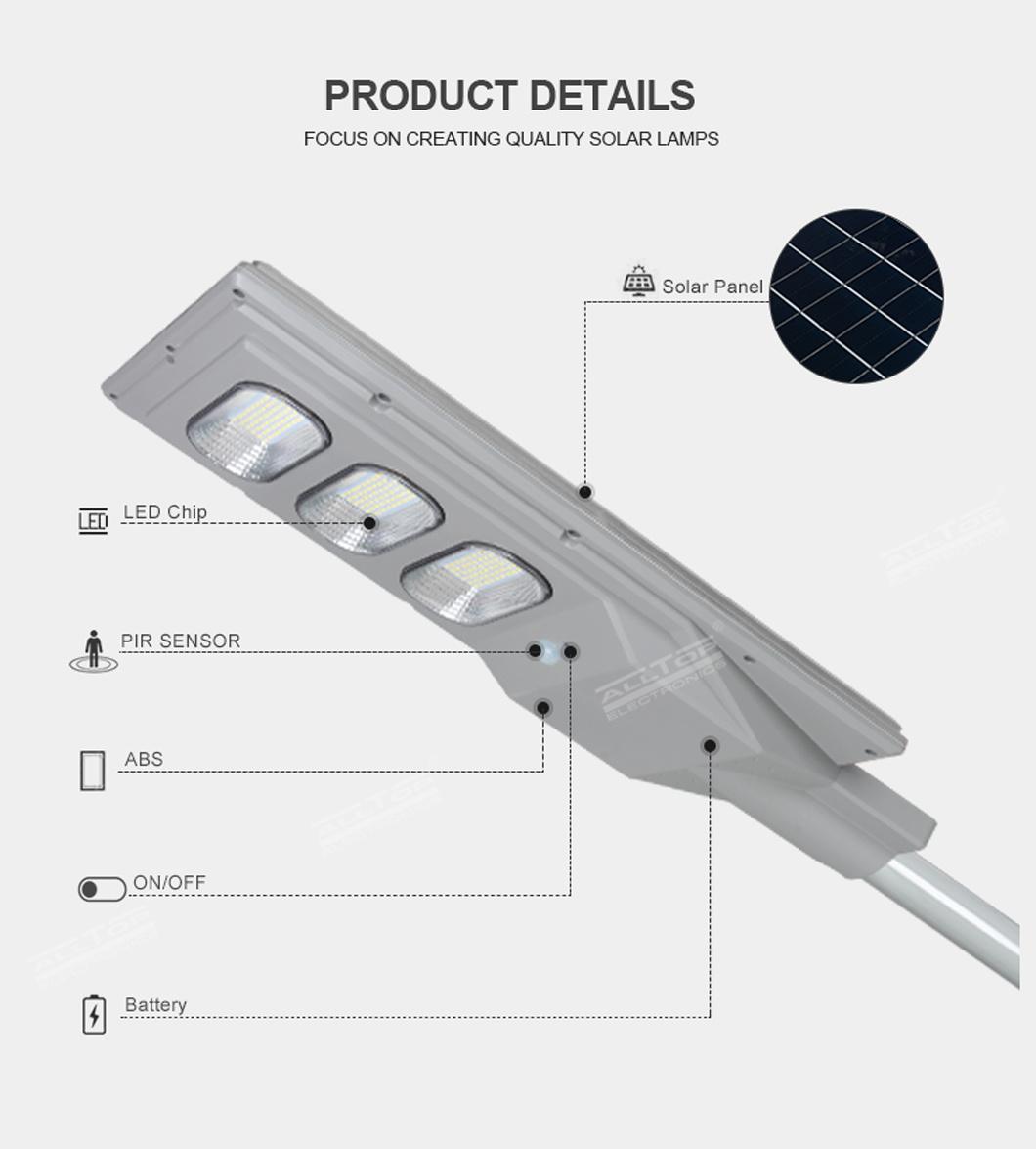 Alltop China Supplier Waterproof Outdoor 30W 60W 90W 120W 150W All in One Solar LED Street Light