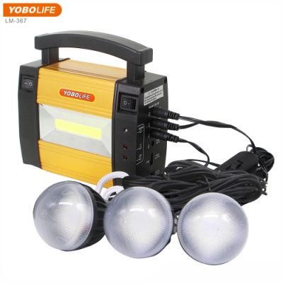 3 W Solar Panel Rechargeable Lighting System