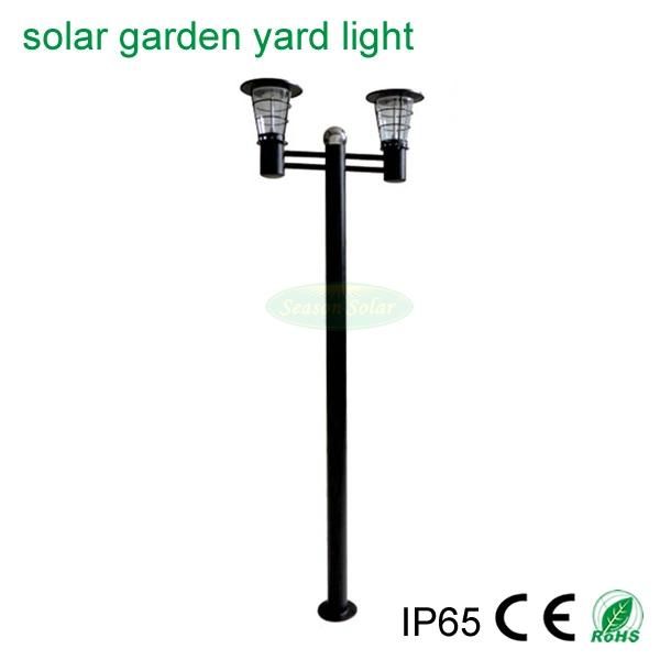 High Power LED Lighting 2m Pole System LED Outdoor Solar Garden Light with LED for Yard Lighting