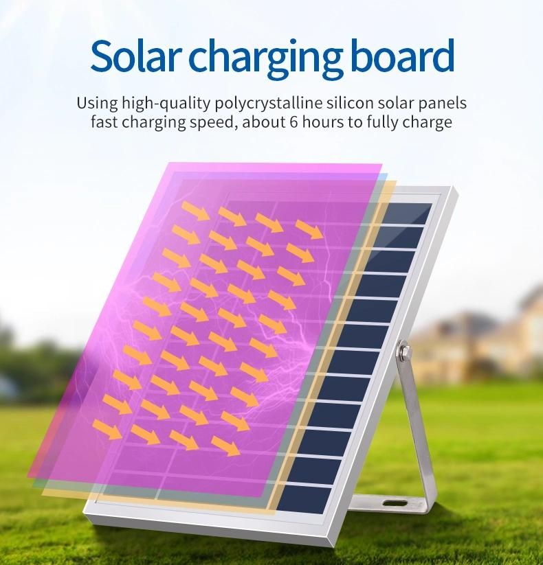 2021 Factory RGB Color 5m Cables Cast Aluminium Solar LED Flood Lights for Garden Landscape