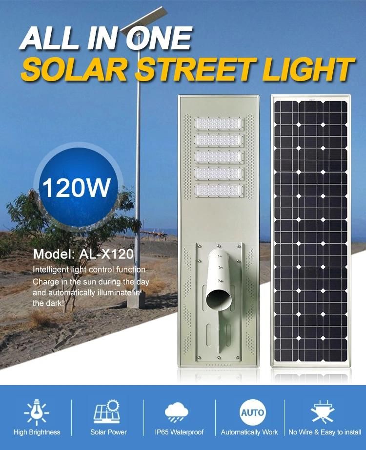 Outdoor Road Community Garden Lighting 120W Solar LED Street Light