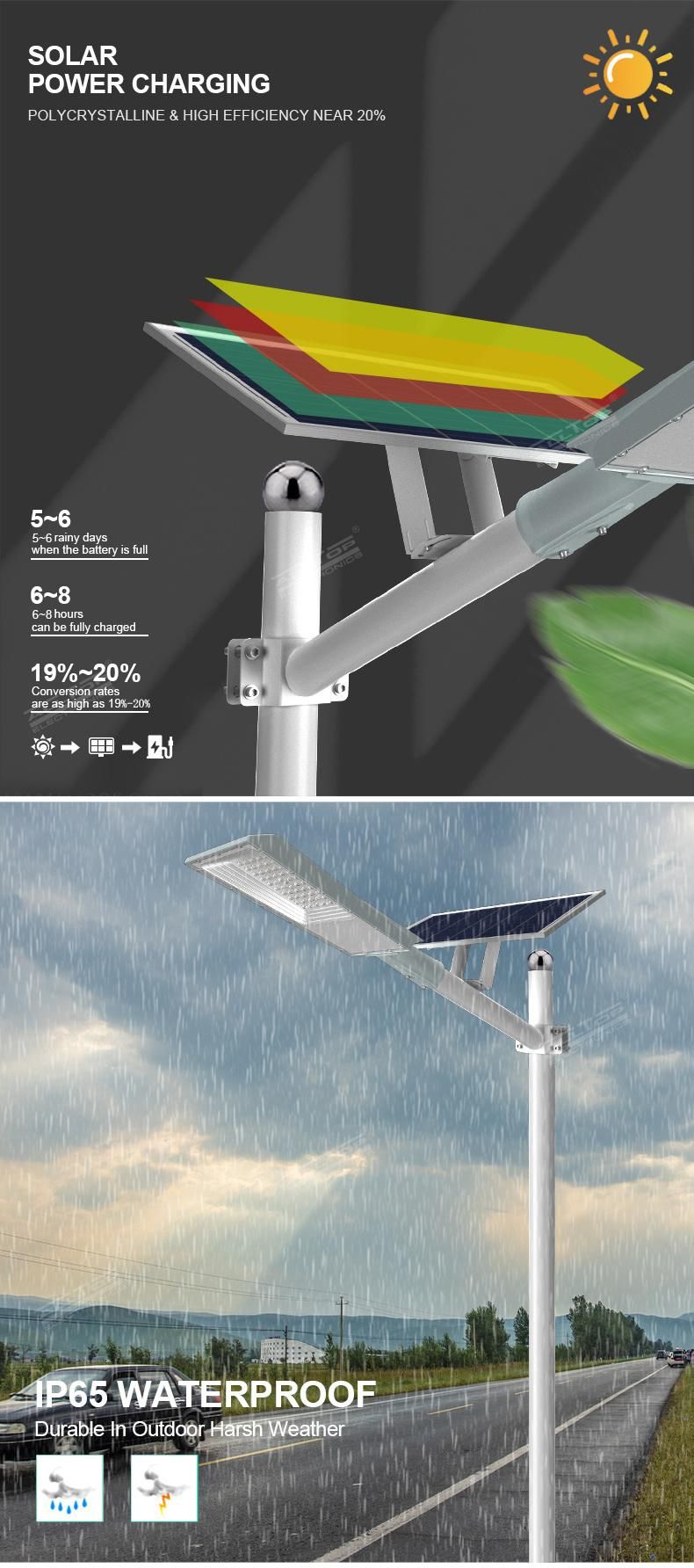 Alltop Super Brightness Outdoor Waterproof IP65 100W LED Solar Streetlight