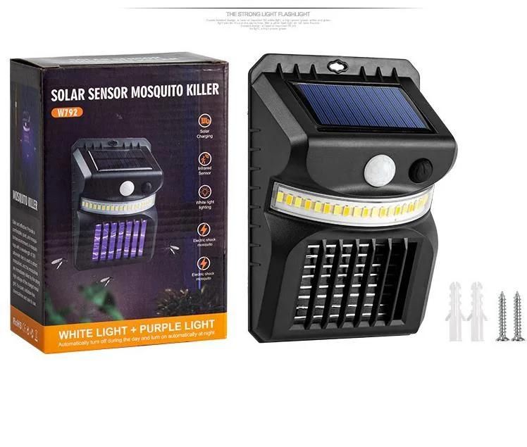 Outdoor Fly Bug Insect Zapper Killer Motion Sensor 3 Modes Waterproof for Outdoor Solar Mosquito Killer Lights