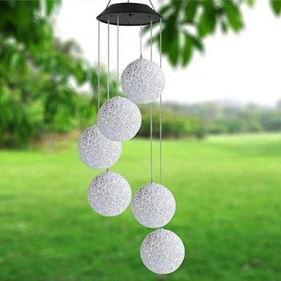 Garden Decoration Creative Art Colorful Lights LED Solar Wind Chime Light Outdoor Hanging Ornaments Indoor Pendants Gifts