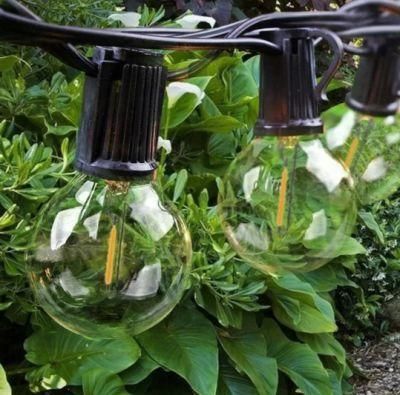 2021 Good Selling Outdoor Warm White G40 Bulbs 27FT Solar String Lights for Xmas Holiday Wedding Party Garden Patio Home Landscaping