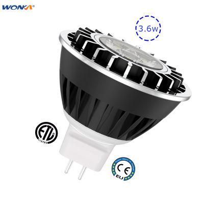 3.6W Dimmable MR16 LED Spotlight Bulbs for Outdoor Lighting