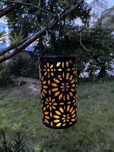Waterproof Metal Hanging Garden Lantern Light Solar Lamp