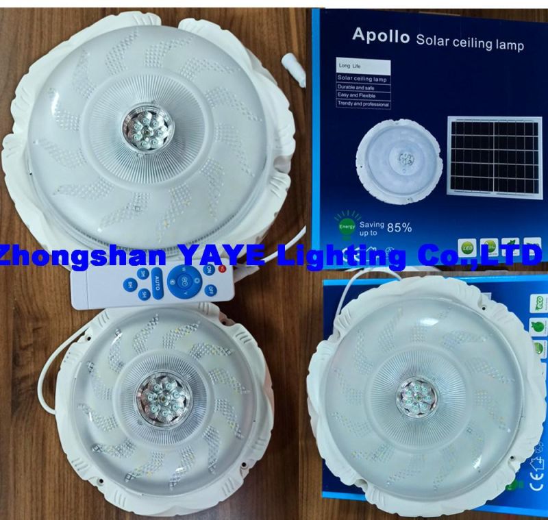 Yaye Hot Sell 200W Solar LED Ceiling Light with Remote Controller (Available Watt: 200W/100W/50W)