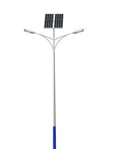 China Supplier Wholesale 120W LED Luminaires Lithium Battery Solar Street Lighting with Double Arms Pole