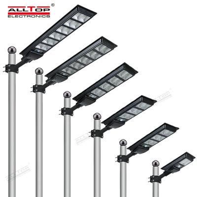 Alltop Integrated Black ABS 50 100 150 200 250 300 W IP65 Waterproof SMD Outdoor LED All in One Solar Street Light
