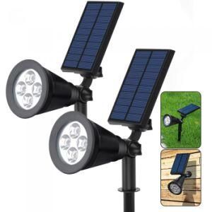 4 LEDs Solar Lamp ABS Plastic Solar Spotlight Adjustable Waterproof Outdoor Garden Landscape Yard Decoration Wall Night Light
