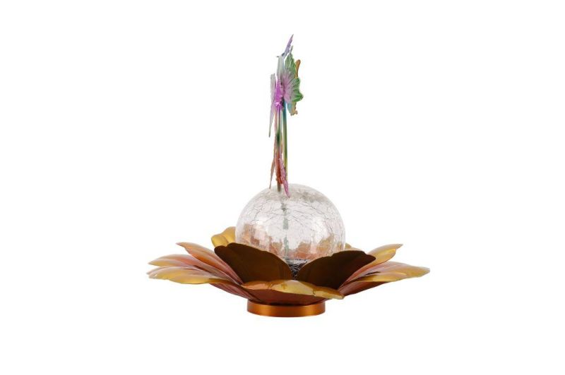 Garden Patio Cafe Outdoor Waterproof LED Lotus Butterfly Solar Light