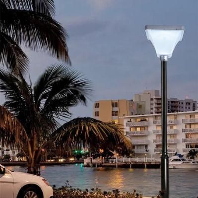 Outdoor Aluminum UFO LED Post Lamp Solar Garden Lightings for Yard Pathway Walkway Home