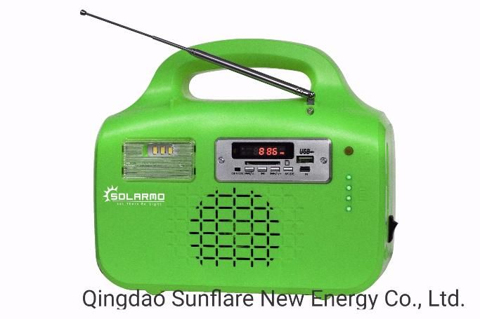 2019 Outdoor Portable Solar Generator Power System with MP3 /FM Radio Function/Mobile Phone Charger