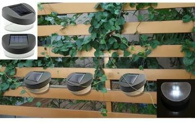 2 LED Solar Garden Wall Lamp, Landscape Fence Light